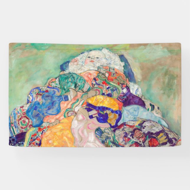Gustav Klimt - Baby / Wiege Banner (Horizontal)
