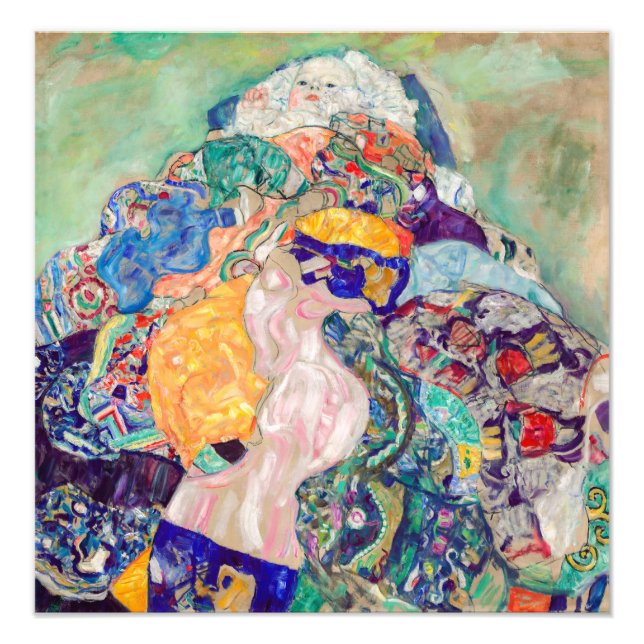Gustav Klimt - Baby / Wiege Fotodruck (Vorne)