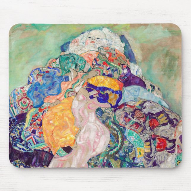 Gustav Klimt - Baby / Wiege Mousepad (Vorne)