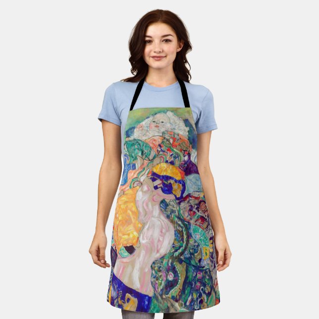 Gustav Klimt - Baby / Wiege Schürze (Getragen)