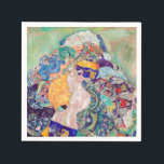 Gustav Klimt - Baby / Wiege Serviette<br><div class="desc">Baby / Cradle - Gustav Klimt,  Öl auf Leinwand,  1917-1918</div>