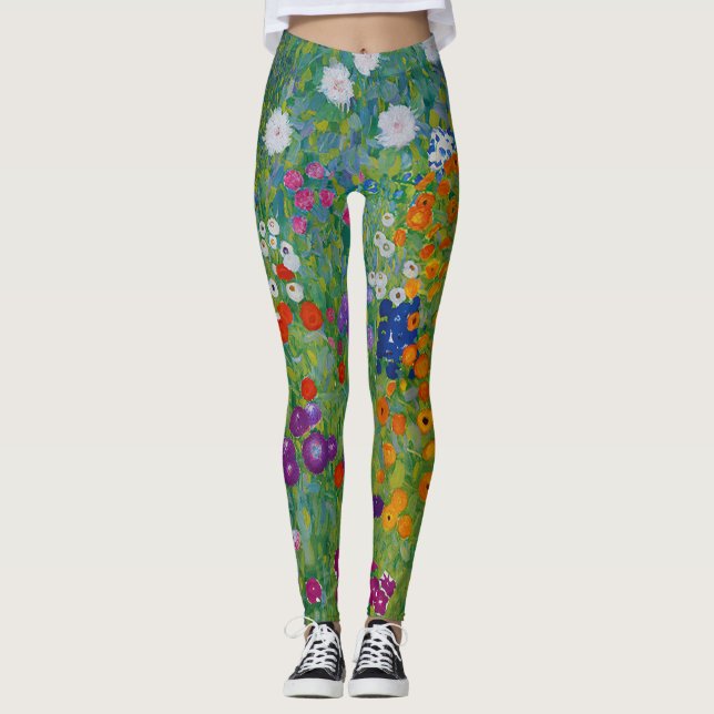 Gustav Klimt Bauerngarten Fantastische Bergwelten Leggings (Vorderseite)