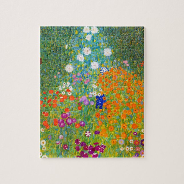 Gustav Klimt Bauerngarten Flower Garden Fine Art Puzzle (Vertikal)