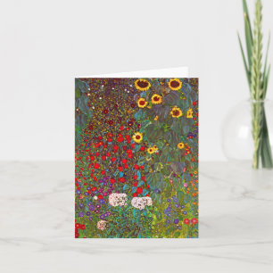 Gustav Klimt Bauerngarten mit Sonnenblumen Notizka Karte