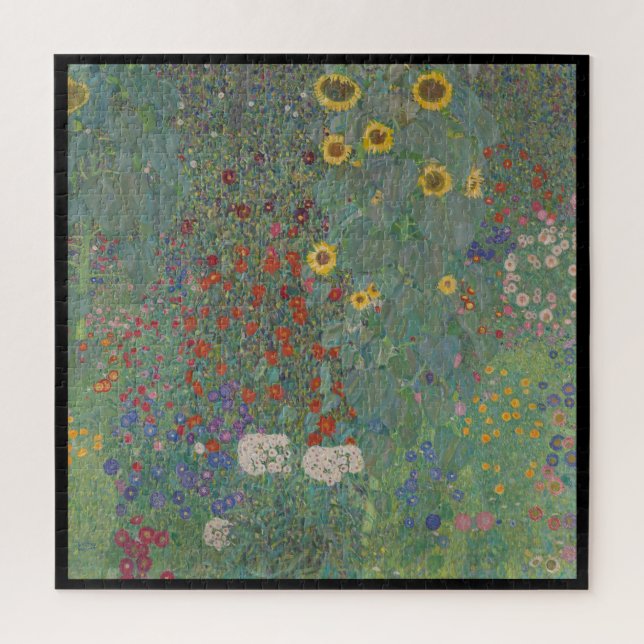 Gustav Klimt, Bauerngarten mit Sonnenblumen Puzzle (Vertikal)