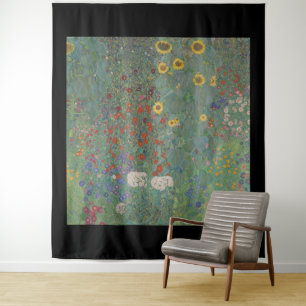 Gustav Klimt, Bauerngarten mit Sonnenblumen Wandteppich