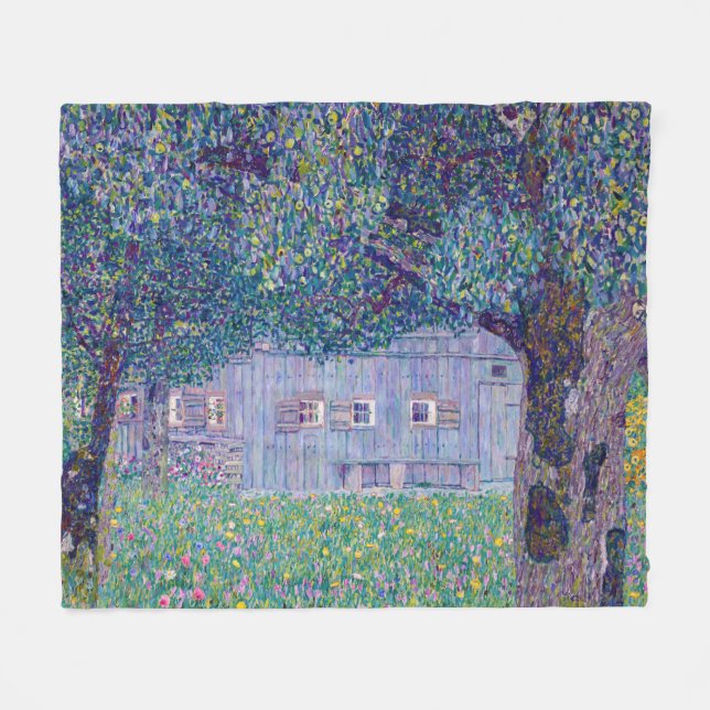 Gustav Klimt - Bauernhof in Oberösterreich Fleecedecke (Vorderseite (Horizontal))