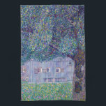 Gustav Klimt - Bauernhof in Oberösterreich Geschirrtuch<br><div class="desc">Bauernhof Oberösterreich - Gustav Klimt,  Öl auf Leinwand,  1911</div>