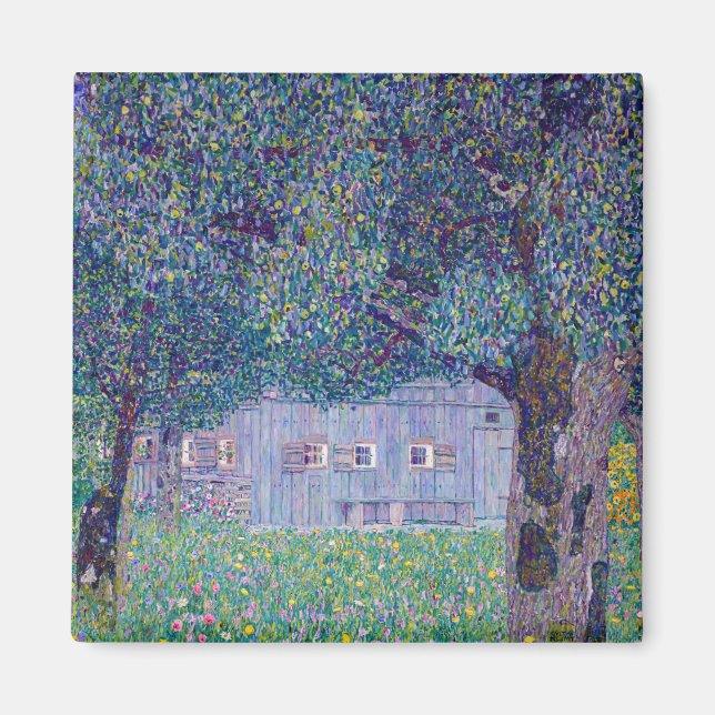 Gustav Klimt - Bauernhof in Oberösterreich Magnet (Vorne)