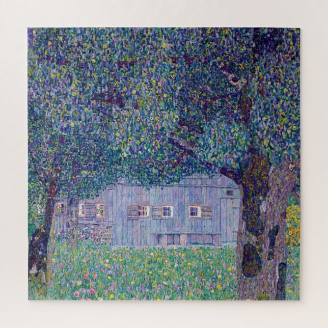 Gustav Klimt - Bauernhof in Oberösterreich Puzzle (Vertikal)