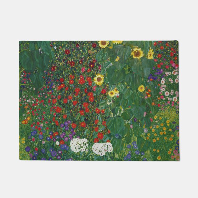 Gustav Klimt - Bauernhof mit Blume Fußmatte (Vorderseite)