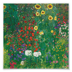 Gustav Klimt - Bauernhof mit Sonnenblumen Fotodruck