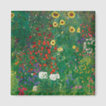 Gustav Klimt - Bauernhof mit Sonnenblumen Magnet<br><div class="desc">Gustav Klimt - Bauernhof mit Sonnenblumen</div>