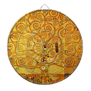 Gustav Klimt Baum des Lebens: Art Nouveau Symbolis Dartscheibe