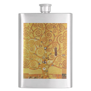 Gustav Klimt Baum des Lebens: Art Nouveau Symbolis Flachmann