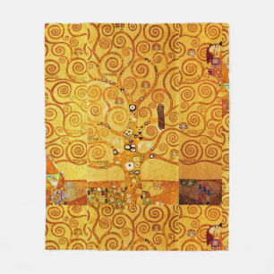 Gustav Klimt Baum des Lebens: Art Nouveau Symbolis Fleecedecke