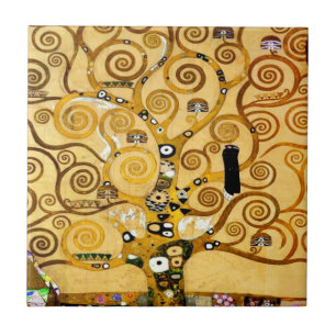 Gustav Klimt Baum des Lebens: Art Nouveau Symbolis Fliese