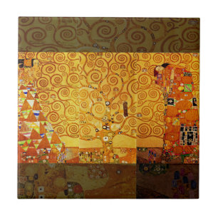 Gustav Klimt Baum des Lebens: Art Nouveau Symbolis Fliese