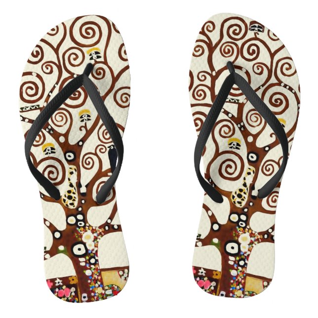 Gustav Klimt, Baum des Lebens Flip Flops (Fußbett)