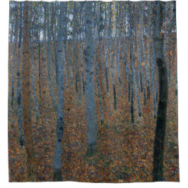 Gustav Klimt - Beech Grove I Landscape Fine Art Duschvorhang