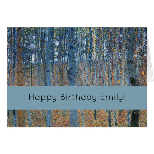 Gustav Klimt Beech Tree Forest Grove (Vorderseite (Horizontal))