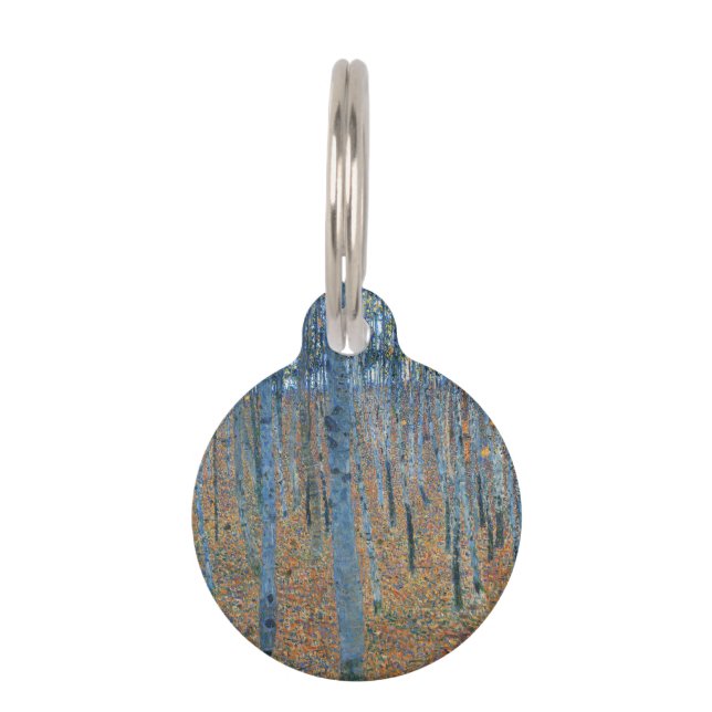 Gustav Klimt Beech Tree Forest Grove Haustiermarke (Vorderseite)