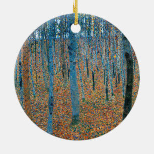 Gustav Klimt Beech Tree Forest Grove Keramik Ornament