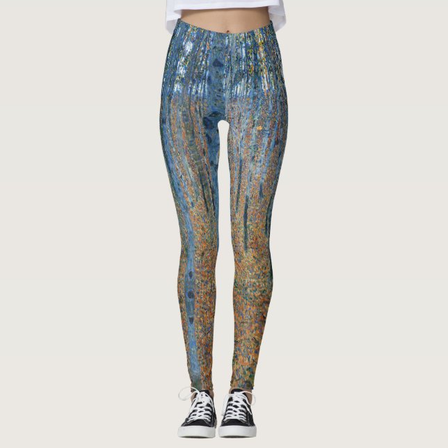 Gustav Klimt Beech Tree Forest Grove Leggings (Vorderseite)
