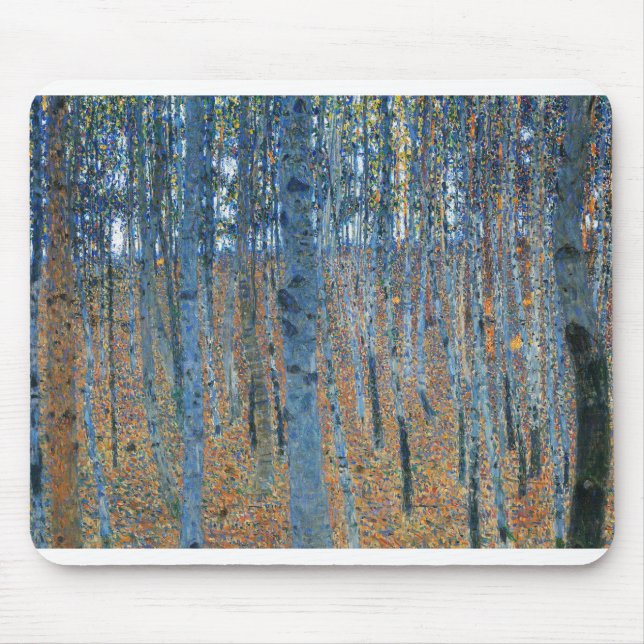Gustav Klimt Beech Tree Forest Grove Mousepad (Vorne)