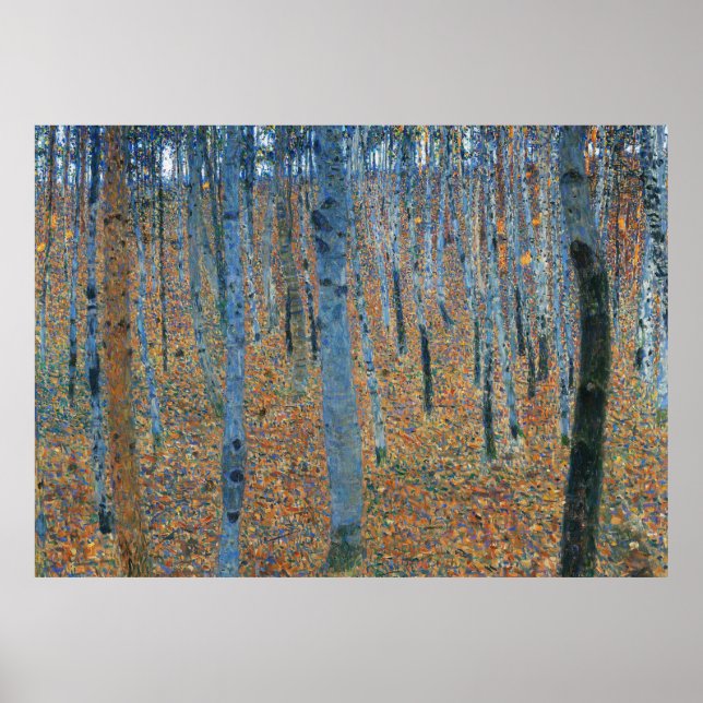 Gustav Klimt Beech Tree Forest Grove Poster (Vorne)