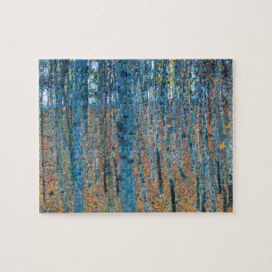 Gustav Klimt Beech Tree Forest Grove Puzzle