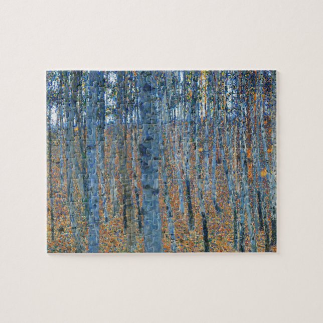 Gustav Klimt Beech Tree Forest Grove Puzzle (Horizontal)