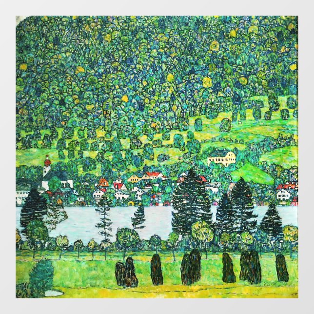 Gustav Klimt - Bergbahn bei Unterach Fensteraufkleber (Blatt)