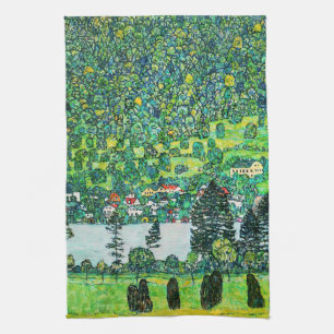 Gustav Klimt - Bergbahn bei Unterach Geschirrtuch