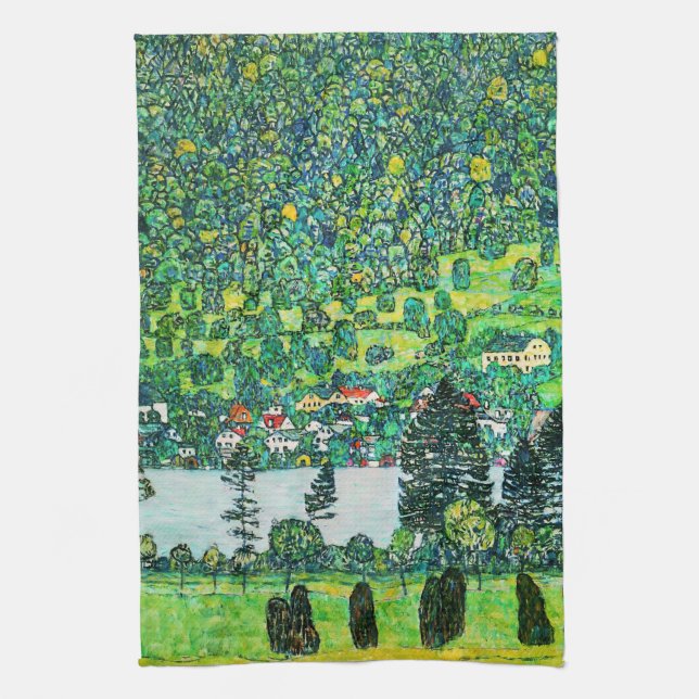 Gustav Klimt - Bergbahn bei Unterach Geschirrtuch (Vertikal)