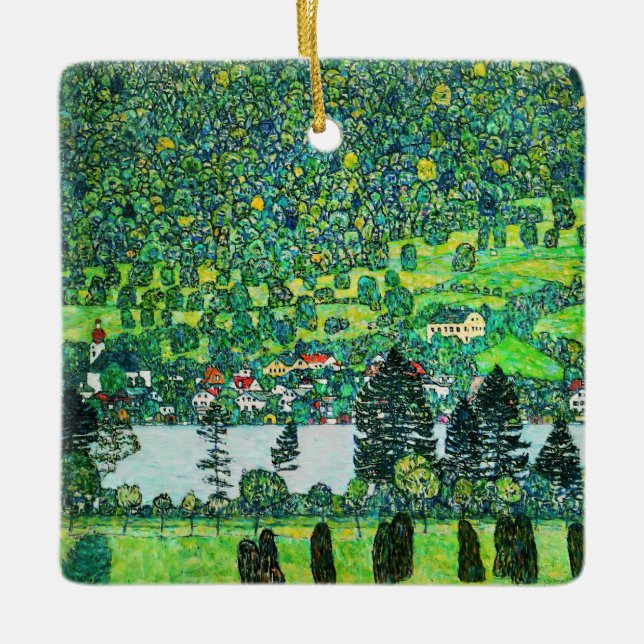 Gustav Klimt - Bergbahn bei Unterach Keramikornament (Vorderseite)