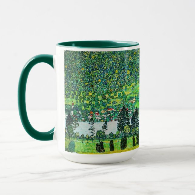 Gustav Klimt - Bergbahn bei Unterach Tasse (Links)