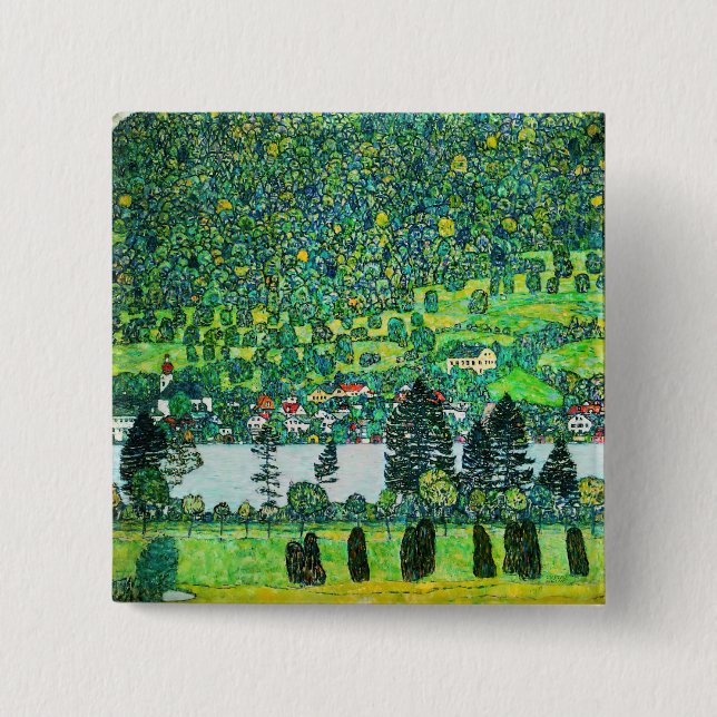 Gustav Klimt - Berghang in Unterach Button (Vorderseite)
