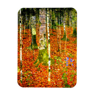 Gustav Klimt Birch Trees Magnet