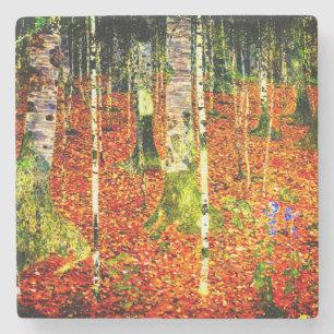 Gustav Klimt Birch Trees Steinuntersetzer