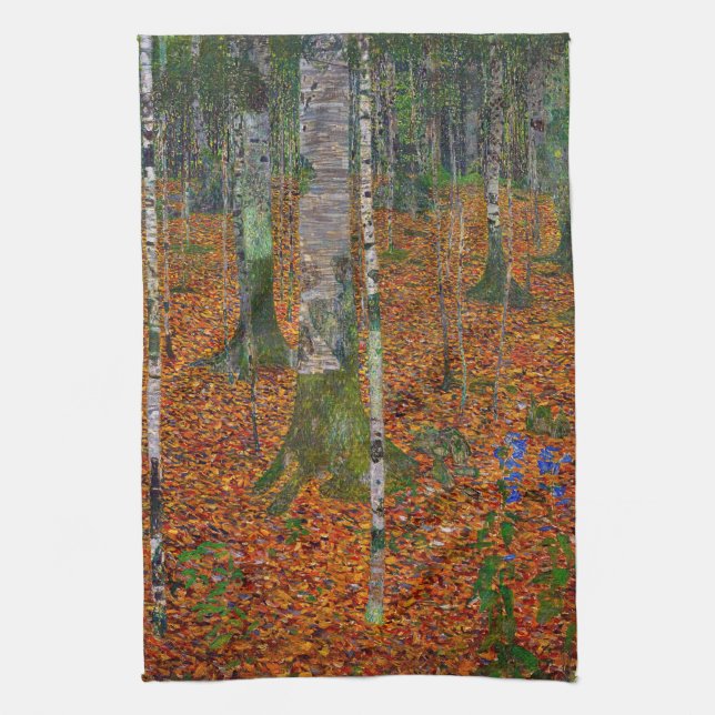 Gustav Klimt - Birch Wood Geschirrtuch (Vertikal)