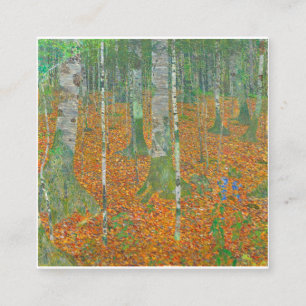 Gustav Klimt - Birchwald Quadratische Visitenkarte