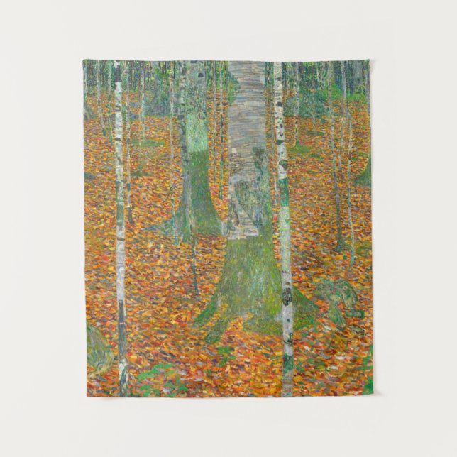 Gustav Klimt - Birchwald Wandteppich (Vorderseite)