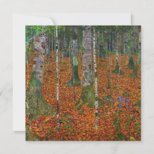 Gustav Klimt - Birkenwald Dankeskarte