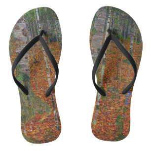 Gustav Klimt - Birkenwald Flip Flops