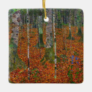 Gustav Klimt - Birkenwald Keramikornament