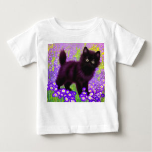 Gustav Klimt Black Kitten Baby T-shirt