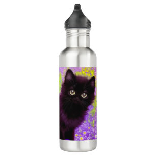 Gustav Klimt Black Kitten Edelstahlflasche