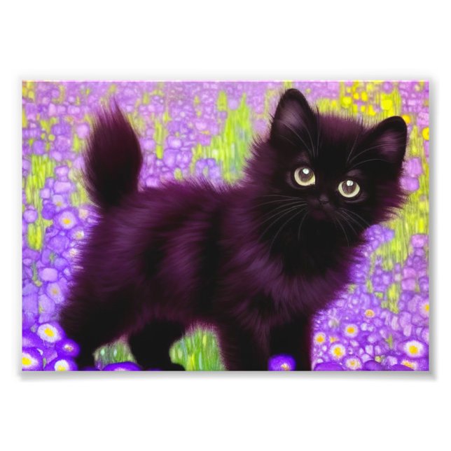 Gustav Klimt Black Kitten Fotodruck (Vorne)