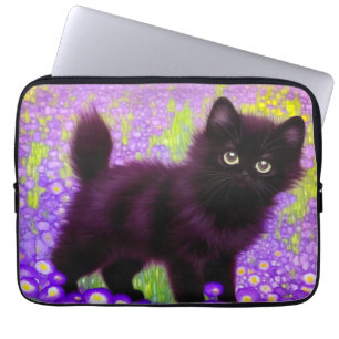 Gustav Klimt Black Kitten Laptopschutzhülle